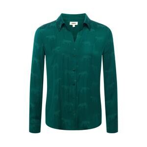 L'Agence 'Holly' Green Polyester Blouse Size XS